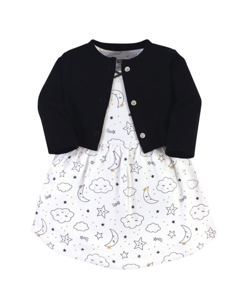 Baby Girls Hudson Cotton Dress and Cardigan Set