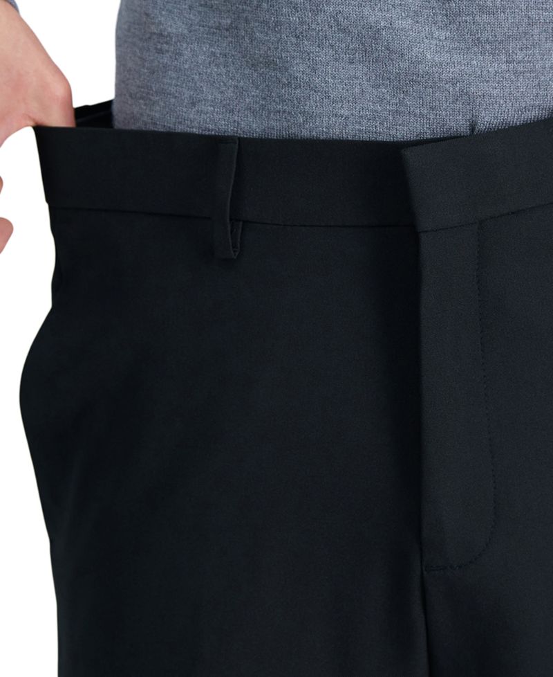 Men’s Premium Comfort Straight-Fit 4-Way Stretch Wrinkle-Free Flat-Front Dress Pants