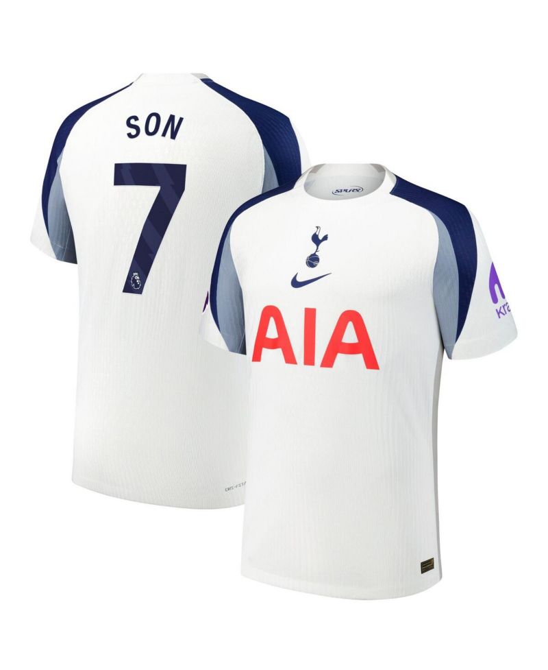 Men's Son Heung-Min White Tottenham Hotspur 2025/26 Home Authentic Jersey
