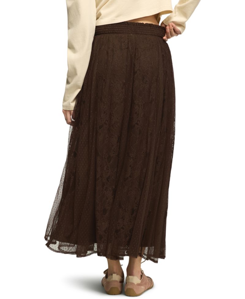 Women's Allover Lace A-Line High-Waisted Floral Midi Skirt
