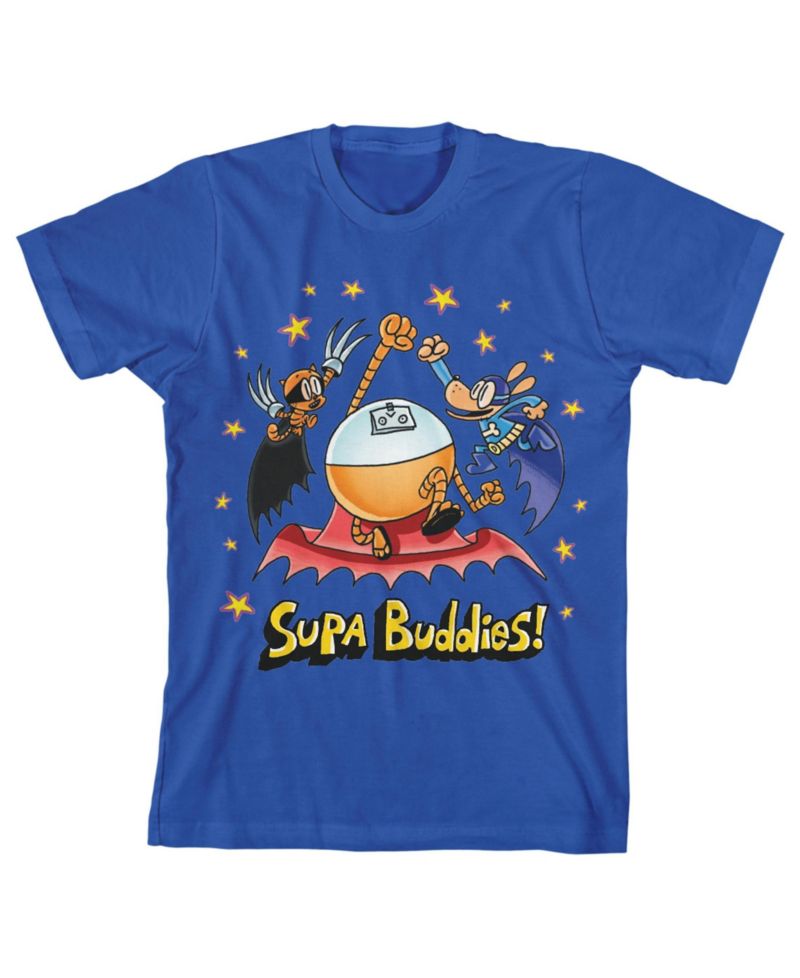 Supa Buddies Youth Royal Blue Crew Neck Short Sleeve T-shirt-XS