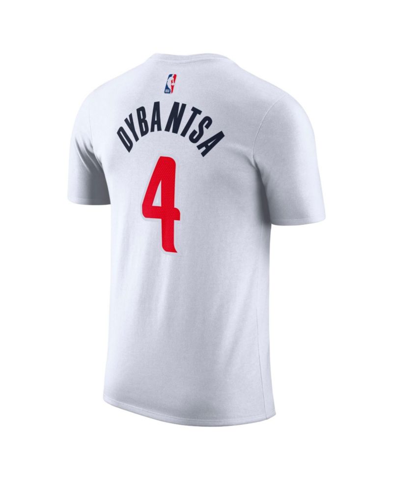Men's and Women's AJ Dybantsa White Washington Wizards Association Edition Name & Number T-Shirt