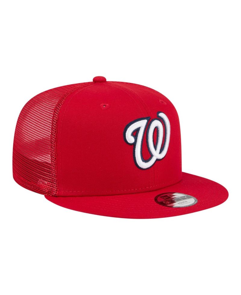Big Boys and Girls Red Washington Nationals 9FIFTY Trucker Snapback Hat
