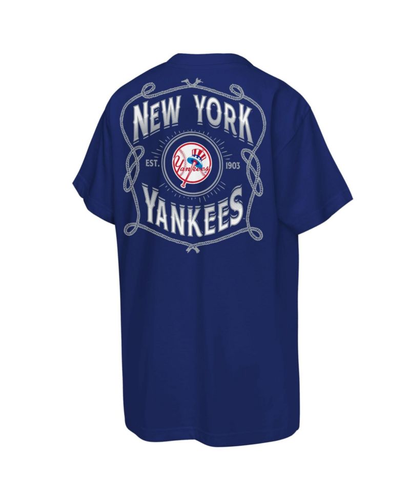 Big Boys and Girls Navy New York Yankees Cooperstown Rodeo Rope T-Shirt
