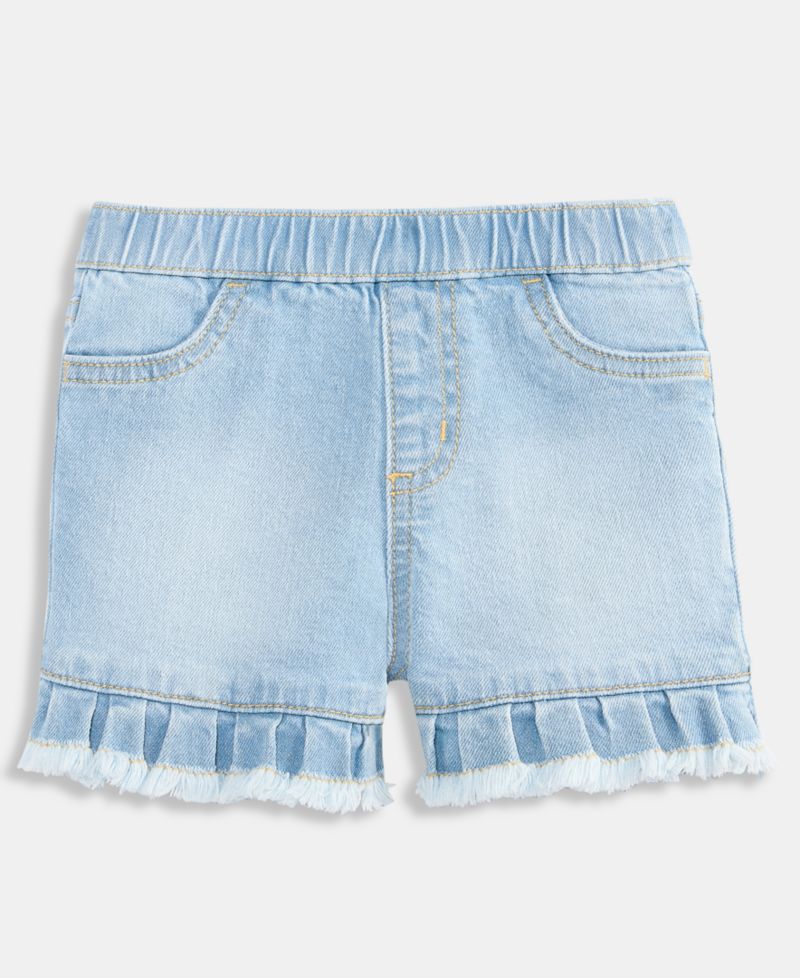 Girls' 12M-5T Denim Ruffled Shorts