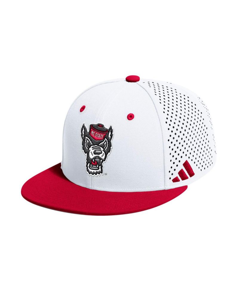 Men's White NC State Wolfpack On-Field Fitted Baseball Hat