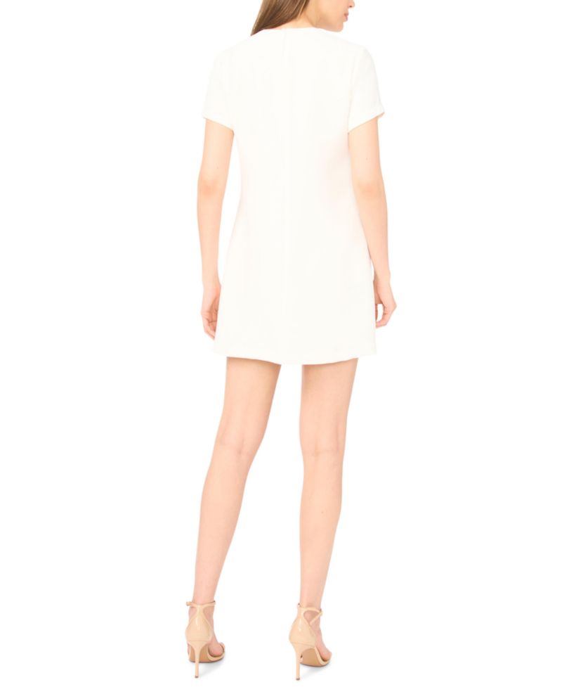 Women's Crewneck Bow Detail Shirt-Dress