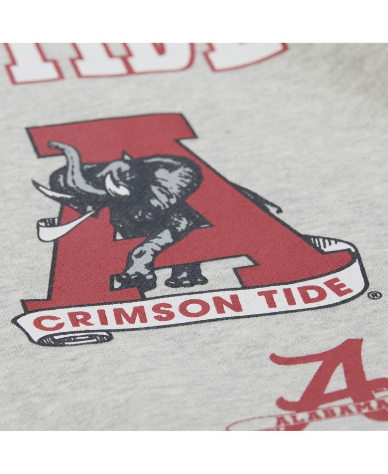 Men's Gray Alabama Crimson Tide All Over Print Sweatshirt
