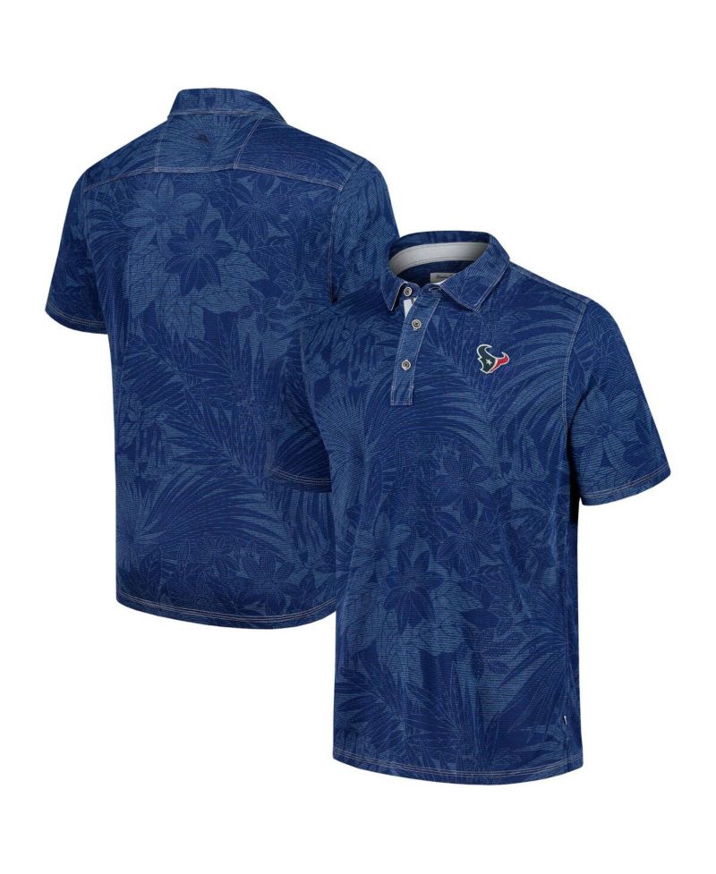 Men's Navy Houston Texans Sport Santiago Paradise Polo Shirt