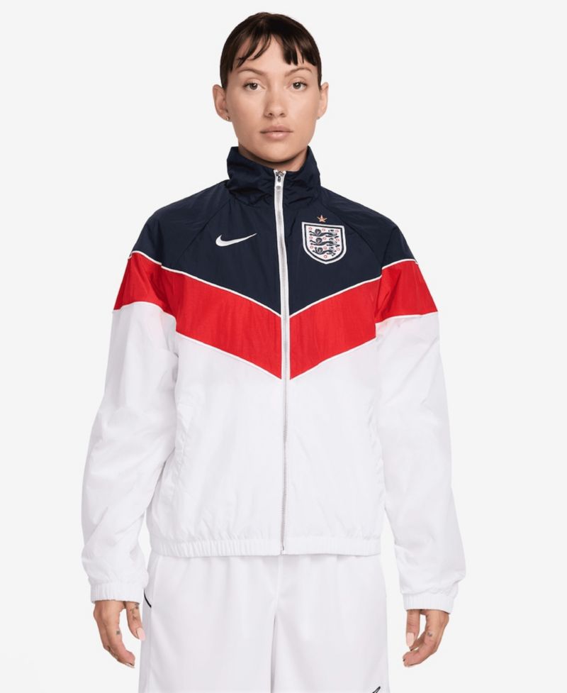 Women's White England National Team Windrunner UV Woven Full-Zip Jacket