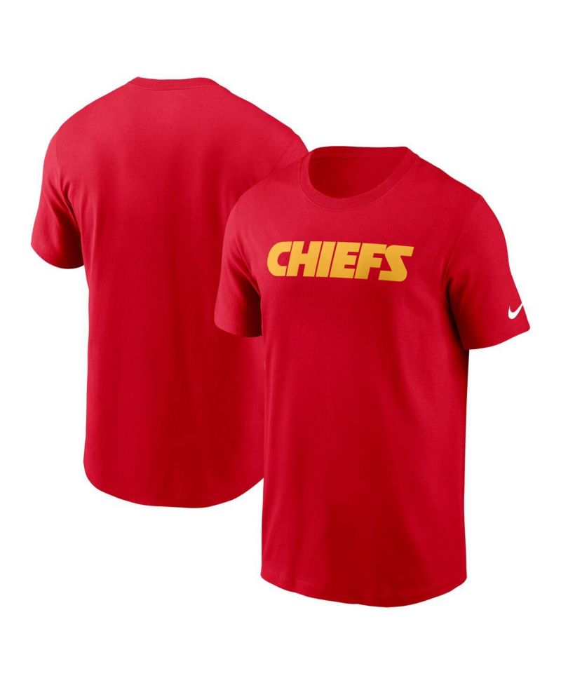Men's Red Kansas City Chiefs Primetime Wordmark Essential T-Shirt