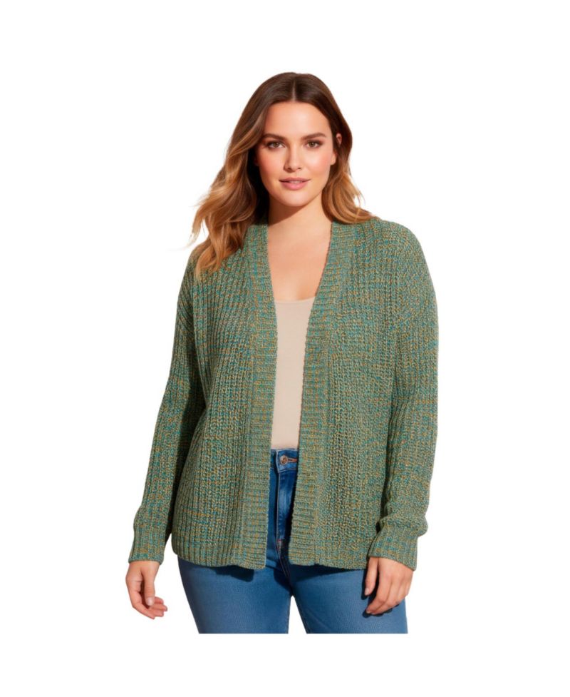Plus Size Women's Open Front Cardigan Sweater