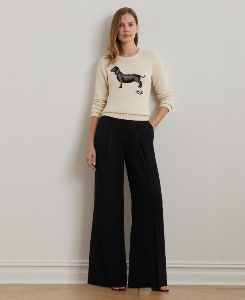 Women's Double-Faced Georgette Wide-Leg Pants