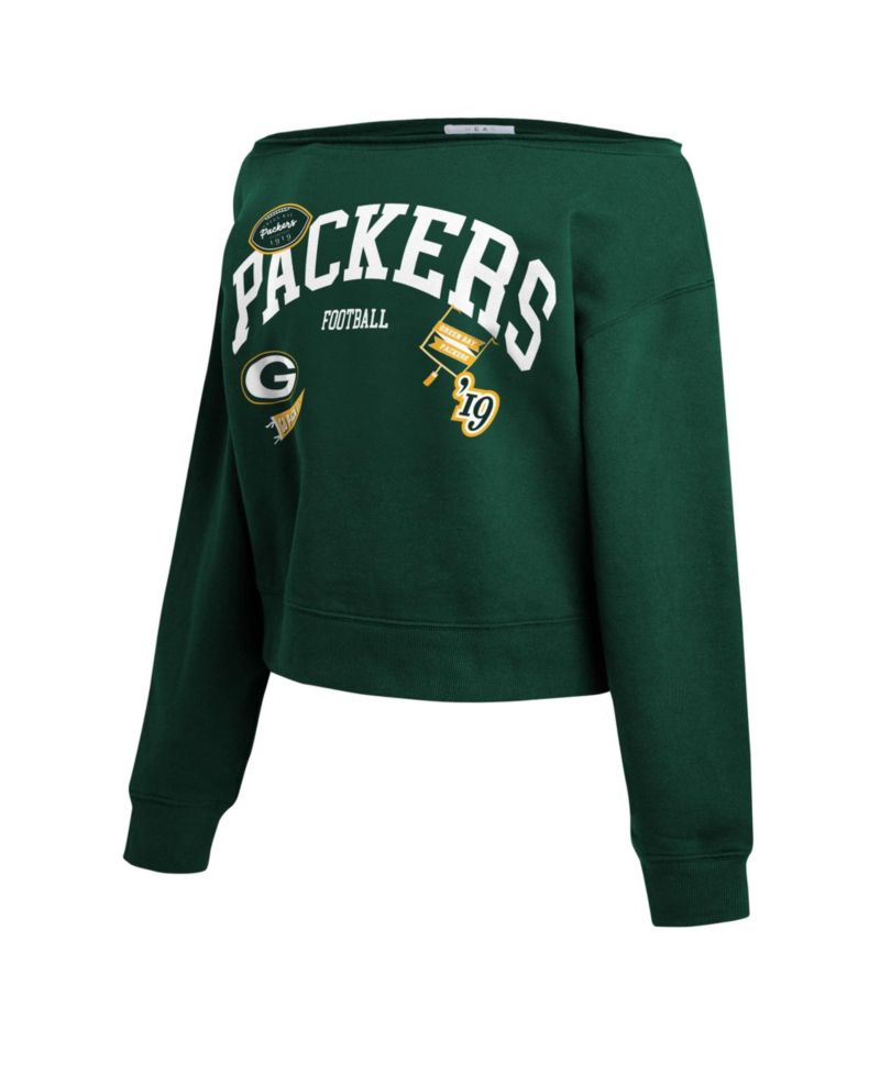 Women's Green Bay Packers Off-the-Shoulder Sweatshirt
