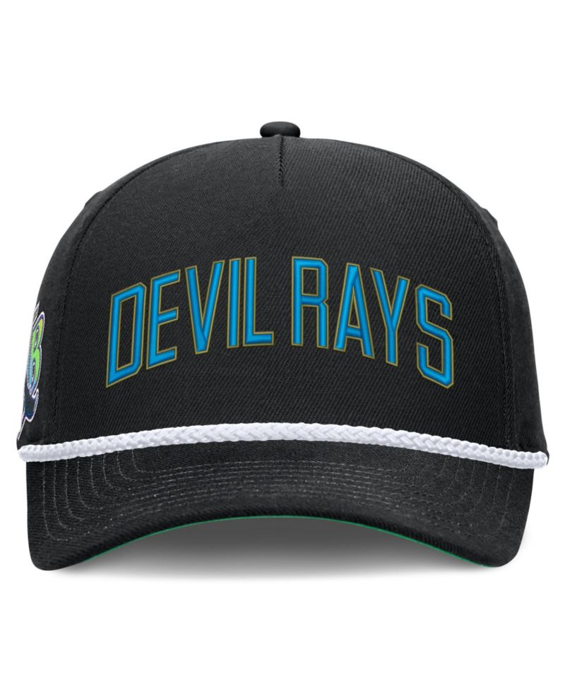 Men's Black Tampa Bay Rays Cooperstown Collection Rise Adjustable Hat