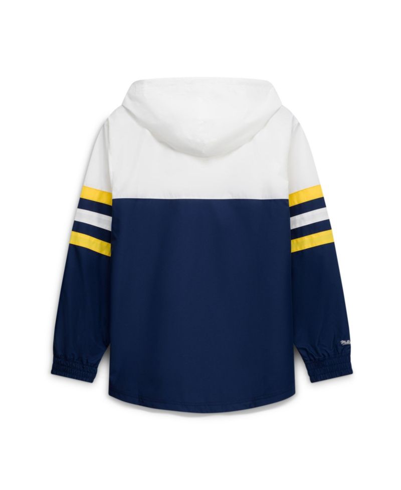 Men's Navy Michigan Wolverines Head Coach Lightweight Anorak Half-Zip Windbreaker