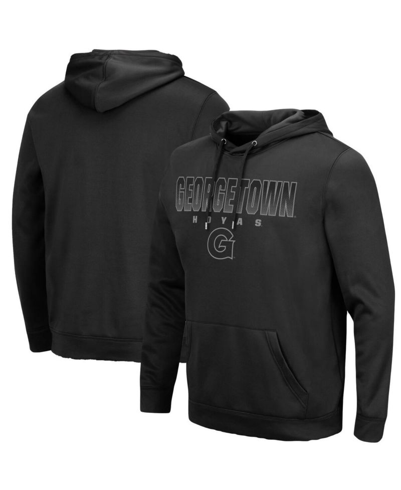 Men's Black Georgetown Hoyas Blackout 3.0 Pullover Hoodie
