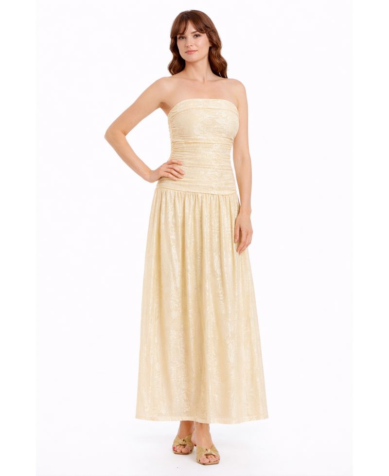Women's Natasha Strapless Jacquard Maxi Dress