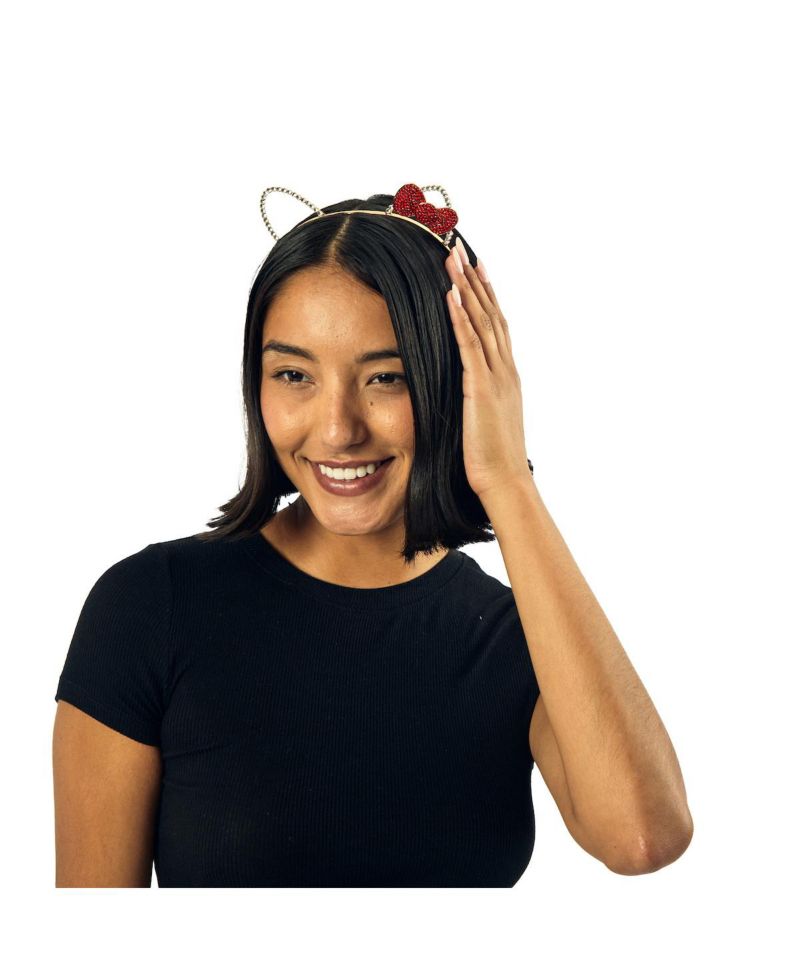 Ears and Bow Cosplay Glitzy Metal Headband