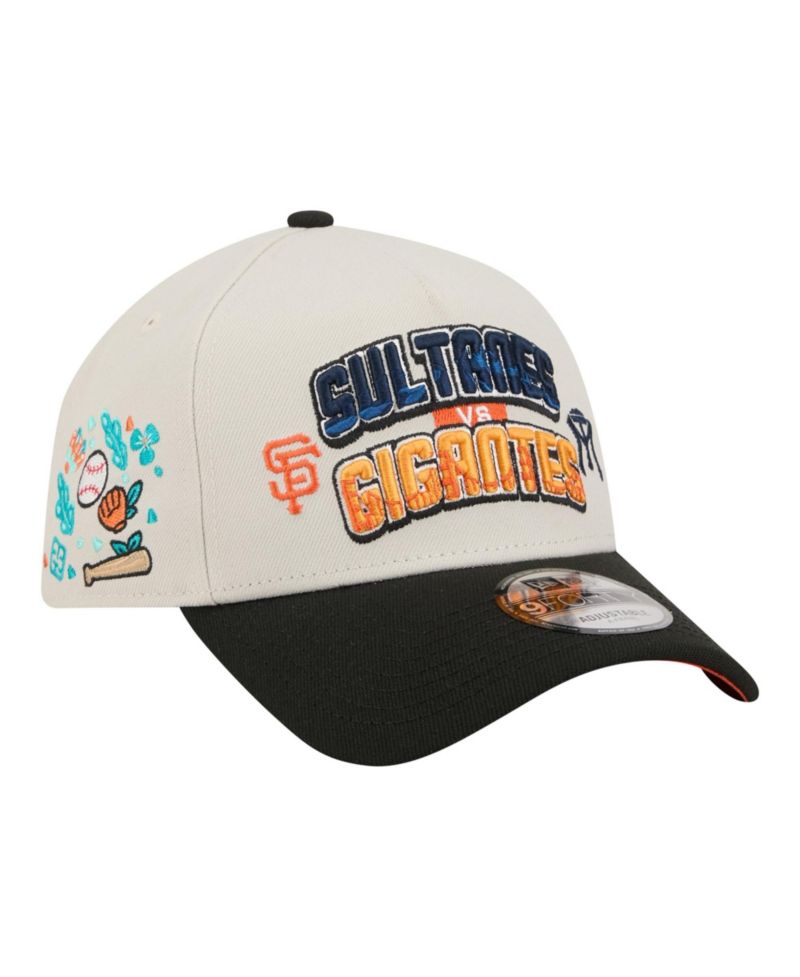 Men's Beige San Francisco Giants vs. Monterrey Sultanes 2026 Matchup 9FORTY A-Frame Adjustable Hat