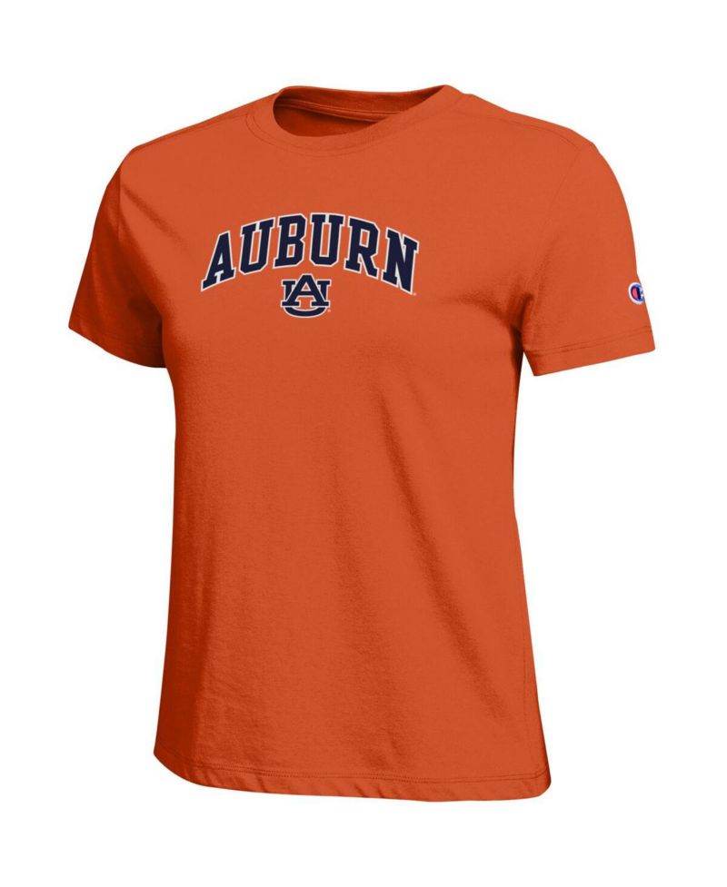 Women's Orange Auburn Tigers Arched Over Logo T-Shirt