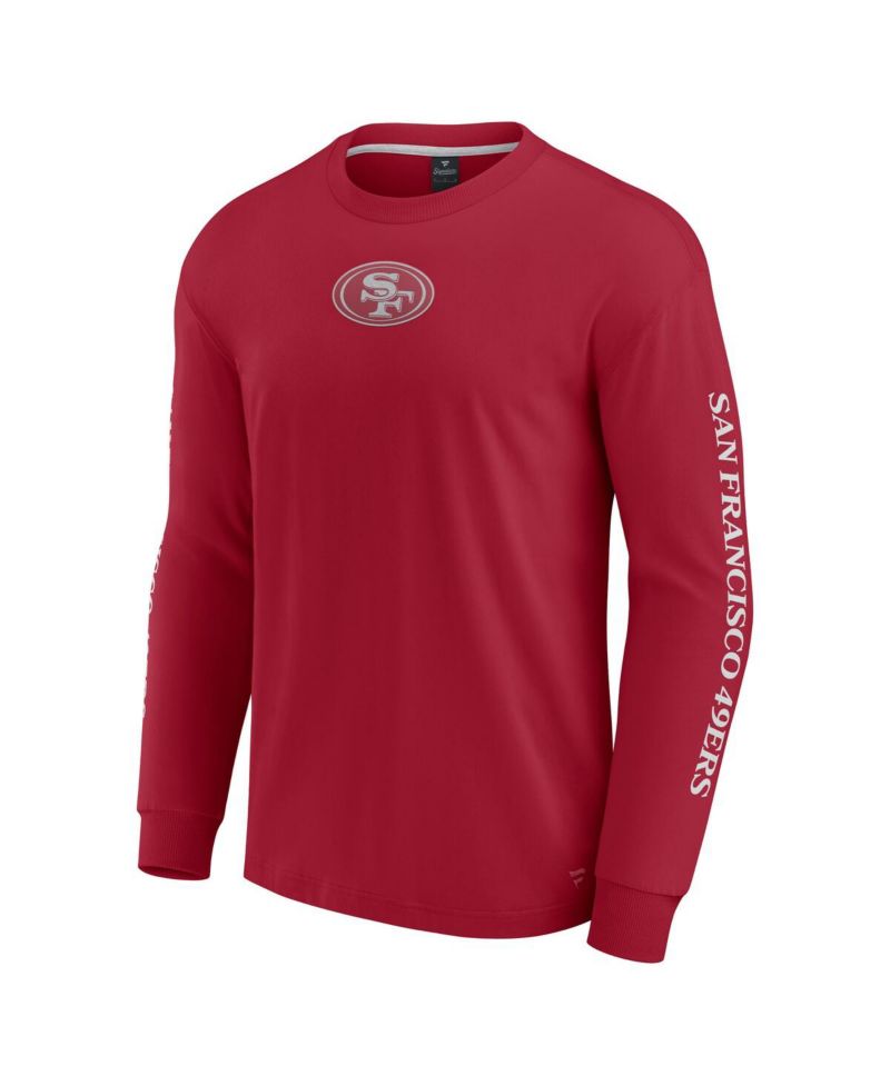 Men's and Women's Scarlet San Francisco 49ers Elements Strive Long Sleeve T-Shirt