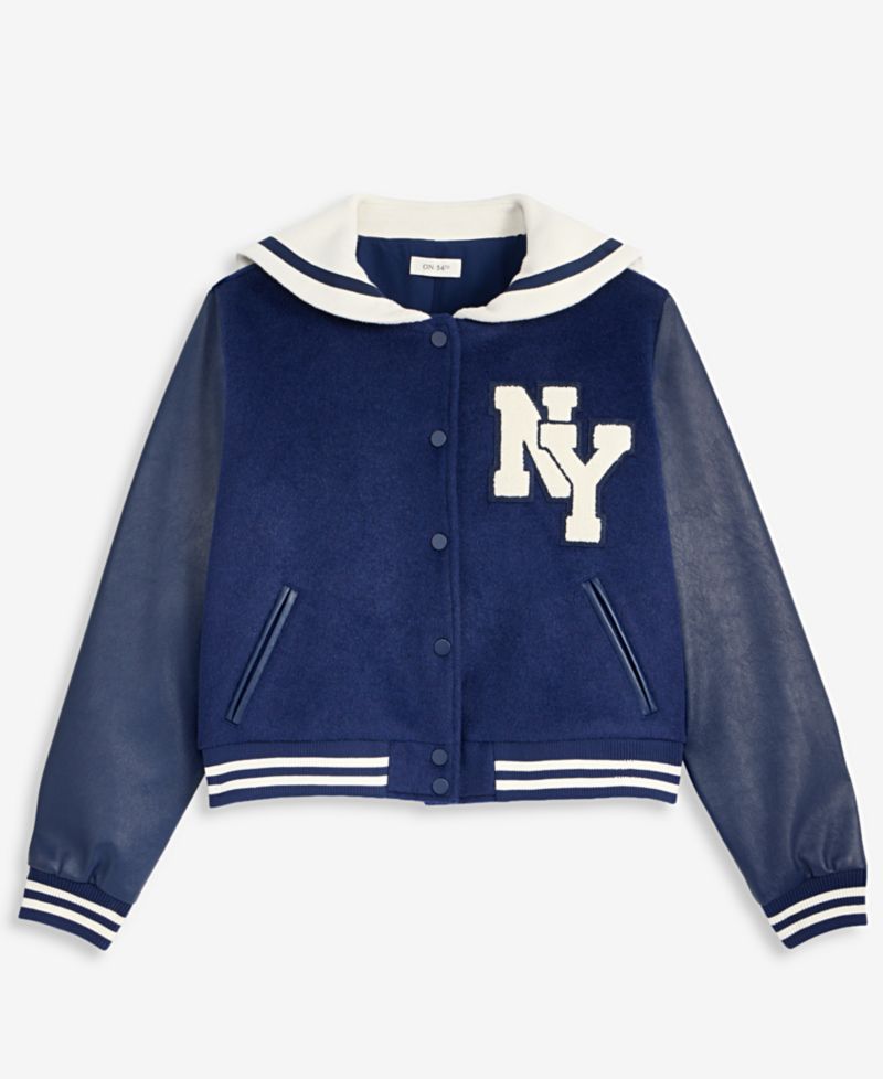 Women's Sailor-Collar Varsity Jacket