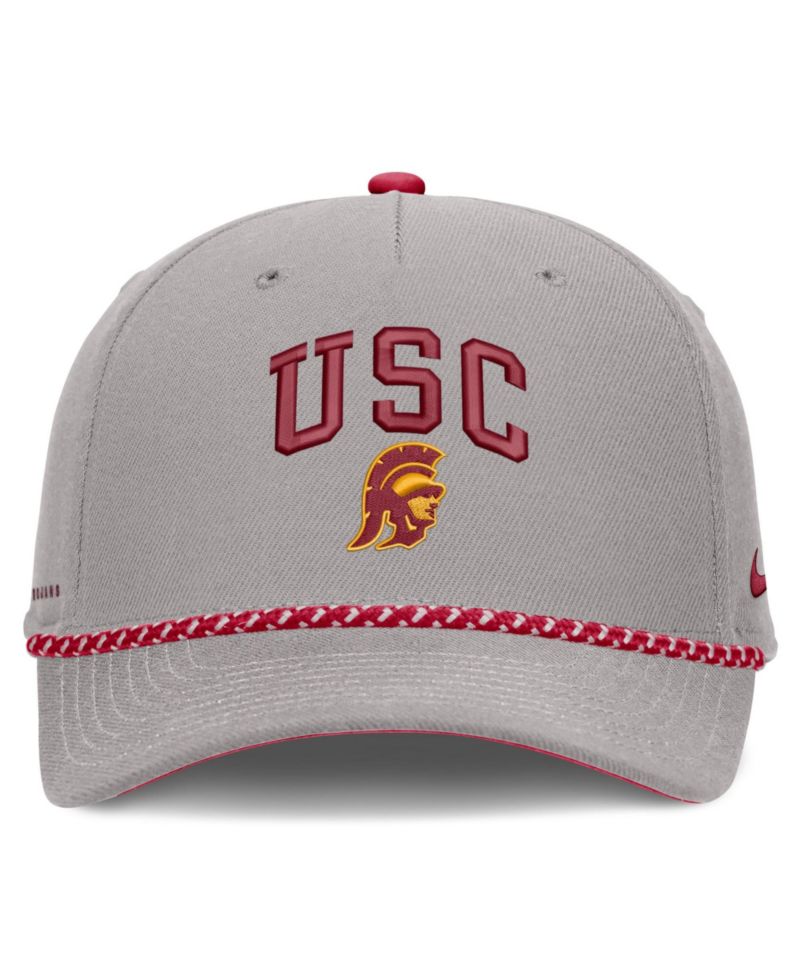 Men's and Women's Gray USC Trojans Primetime Rise Rope Adjustable Hat