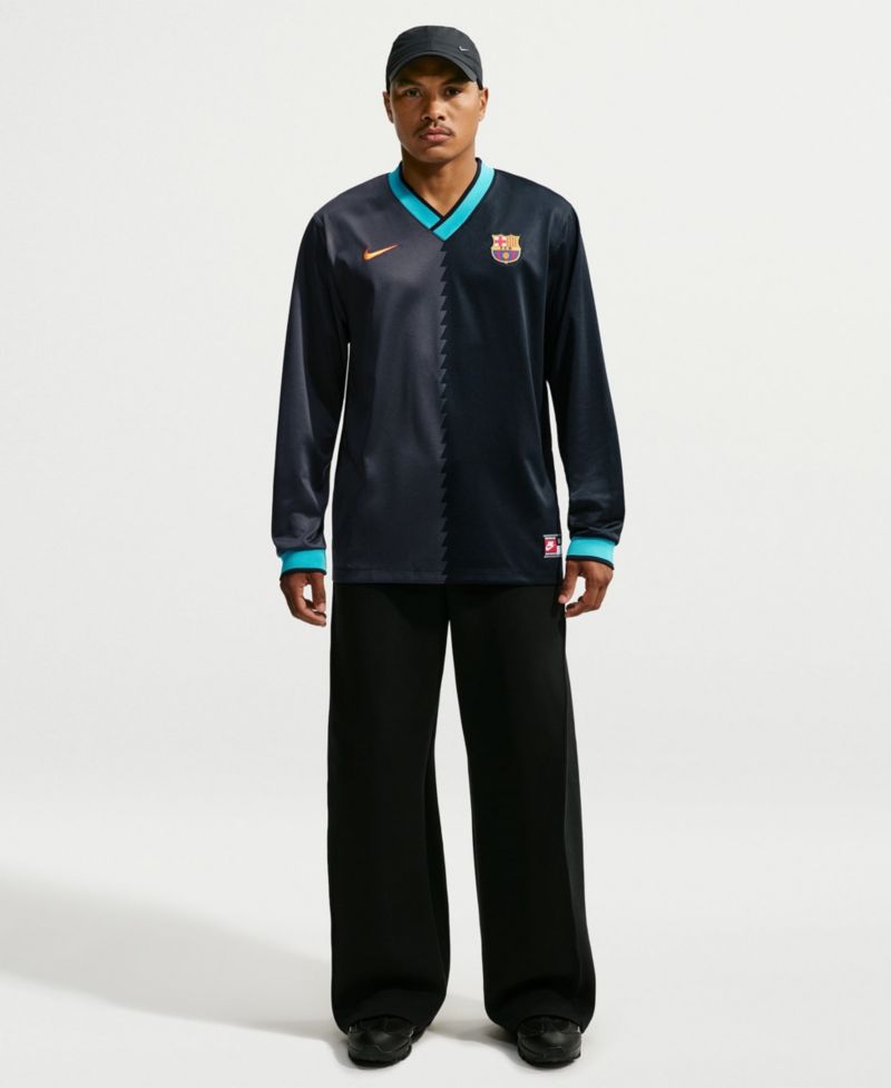 Men's Black Barcelona 2026/27 Third Energy Dri-FIT Long Sleeve Lifestyle Jersey