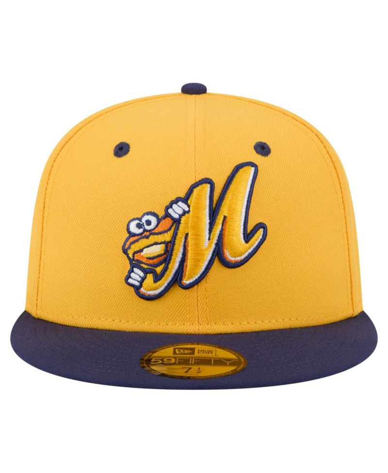 Men's Gold/Navy Montgomery Biscuits Authentic Collection 59FIFTY Fitted Hat