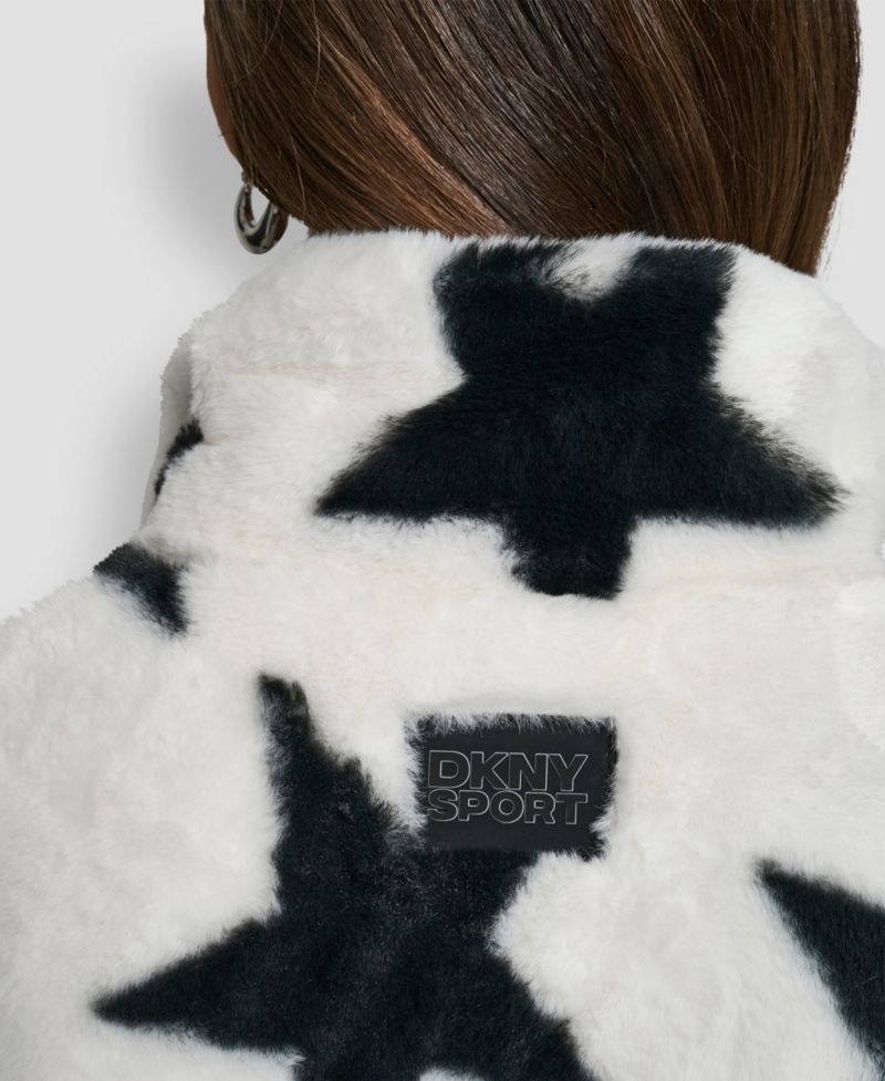 Women's Star Print Faux Fur Vest