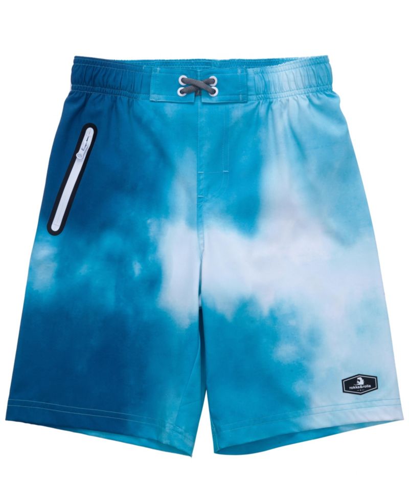 Boys 4-Way Stretch Quick Dry Board Shorts Swim Trunks with Mesh Lining UPF50+