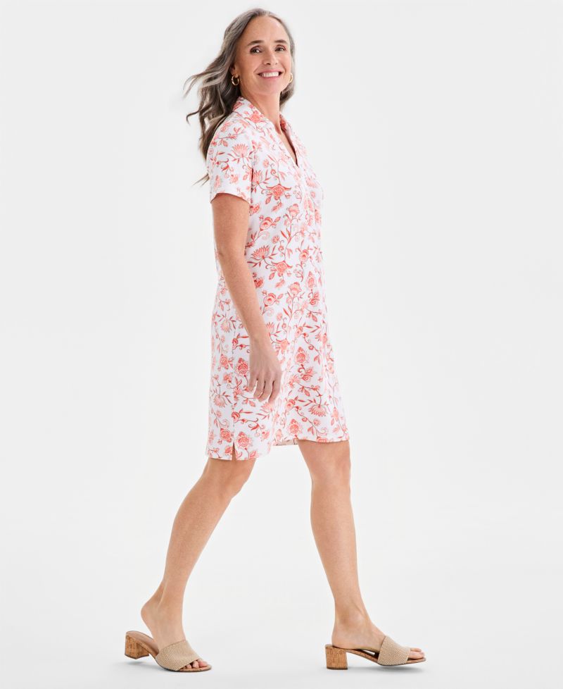 Women's Printed Polo Dress
