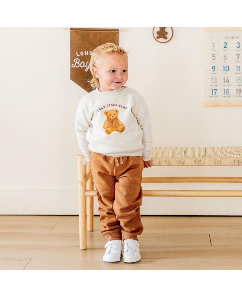 Little Boys Cozy Teddy Sweatshirt