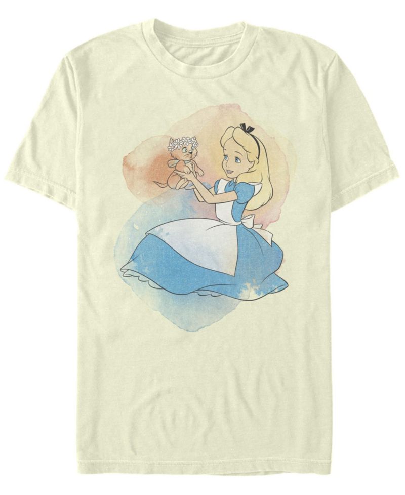 Men's Alice in Wonderland Watercolor Short Sleeve T-shirt