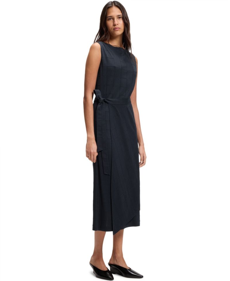 BOSS by Women's Slim-Fit Checked Jersey Dress