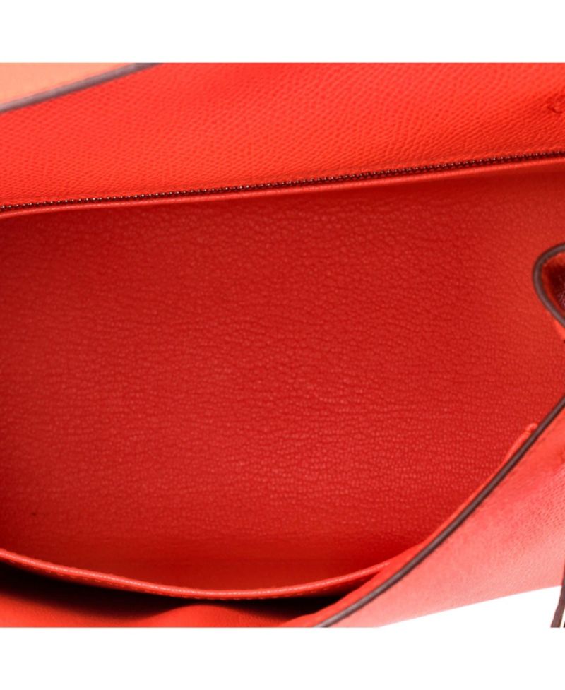 Pre-Owned Hermes Kelly 25 Handbag Pink Epsom with Palladium Hardware