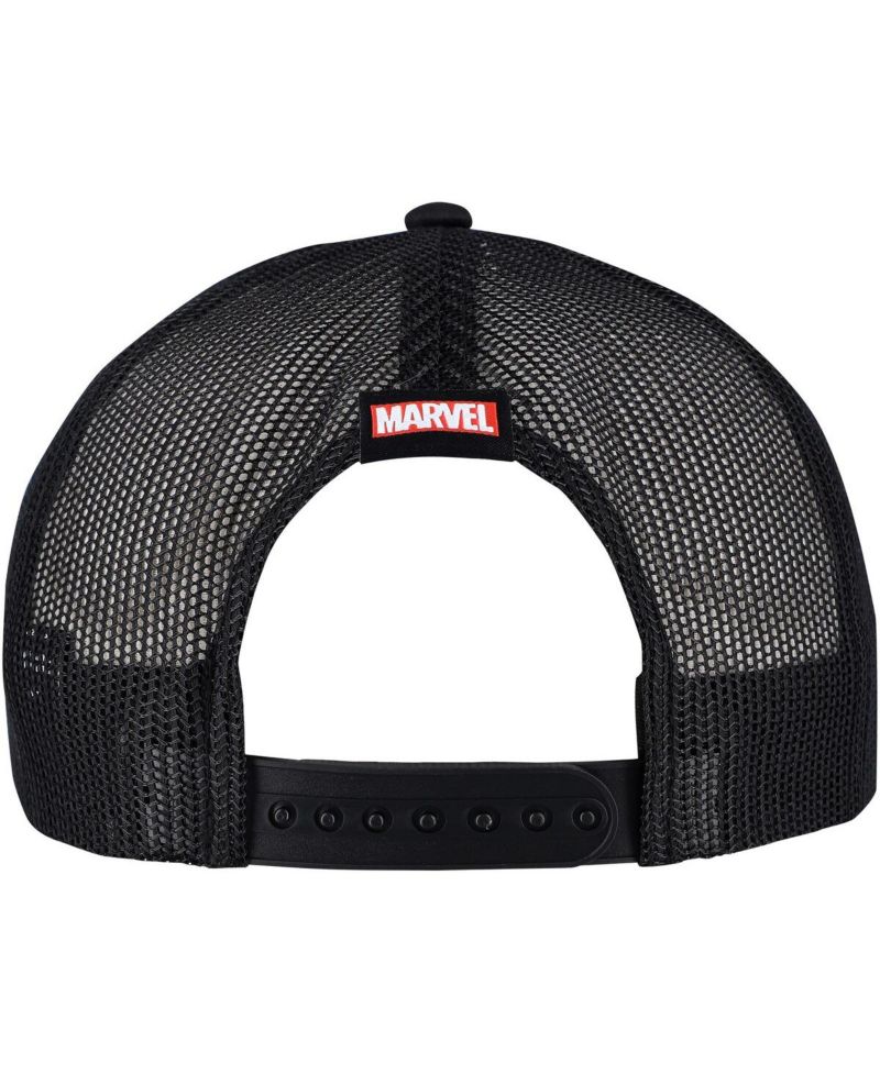 Men's Black Spider-Man Big Front Adjustable Trucker Hat
