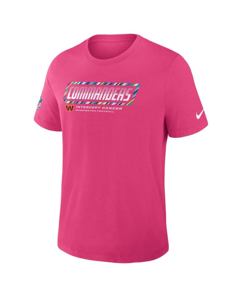 Men's Pink Washington Commanders 2026 NFL Cruical Catch Sideline Dri-Fit T-Shirt