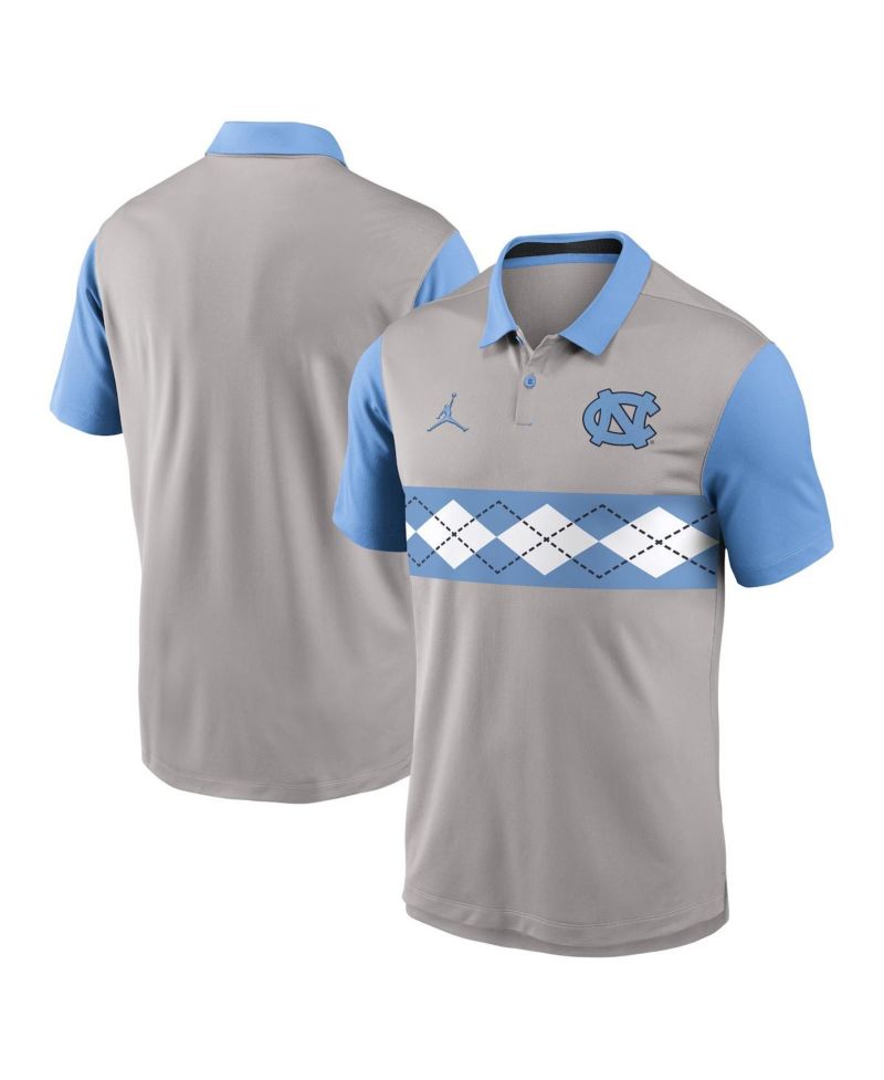 Men's Gray/Carolina Blue North Carolina Tar Heels Vapor Performance Polo Shirt