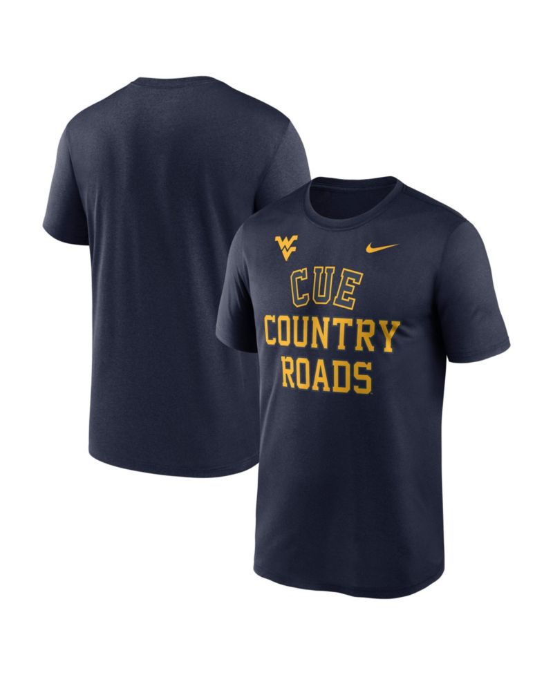Men's Navy West Virginia Mountaineers Primetime Arch Mantra Legend Dri-FIT T-Shirt