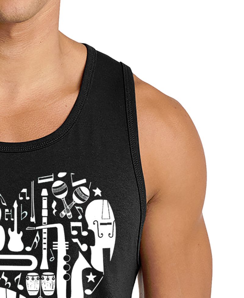 Men's Music Instruments Print Tank Top