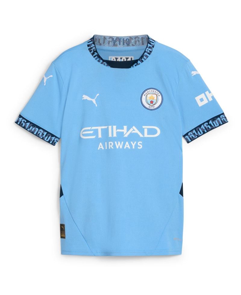 Youth Kevin De Bruyne Light Blue Manchester City 2024/25 Home Replica Player Jersey