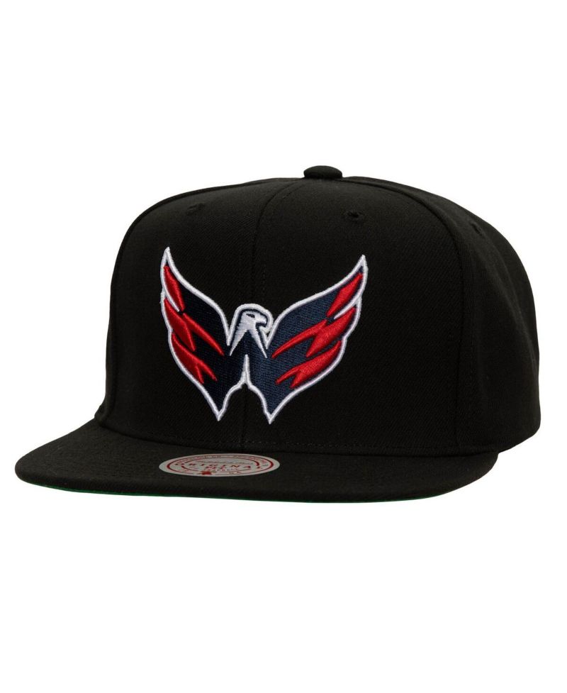 Men's Black Washington Capitals Core Top Spot Snapback Hat