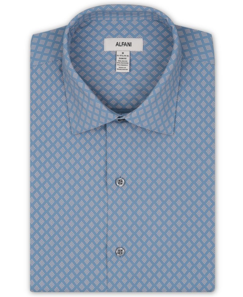 Men's Diamond Spot Slim-Fit Shirt
