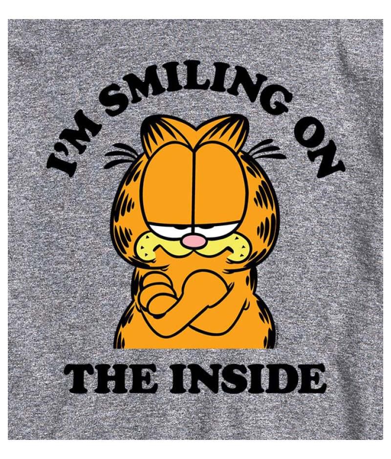 Hybrid Apparel Garfield Smiling Mens Short Sleeve Tee