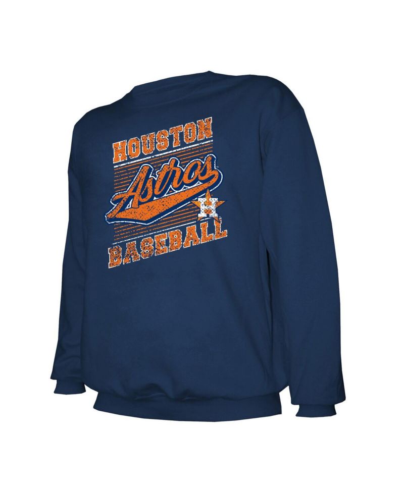 Men's Navy Houston Astros Lightweight Crew Sweatshirt