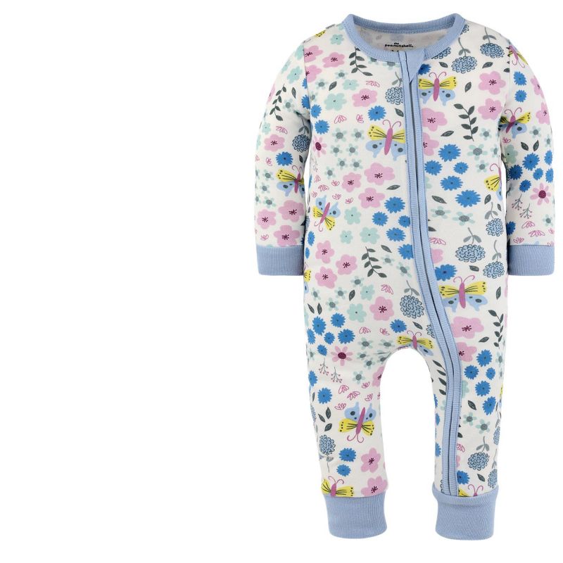 Baby Girls Blissful Florals Cotton Footless Pajamas for Girls, 2 Pack