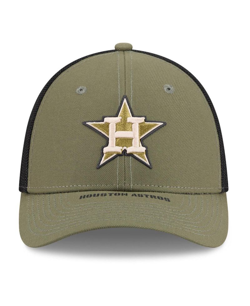 Men's Olive Houston Astros 2026 Armed Forces Day 39THIRTY M-Crown Flex Hat