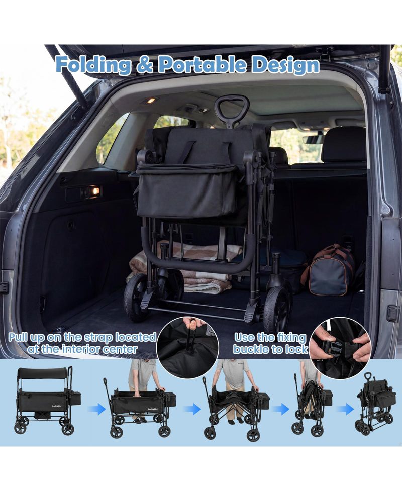 Baby 2 in 1 Baby Stroller Folding High Landscape Pushchair with Bassinet Mode